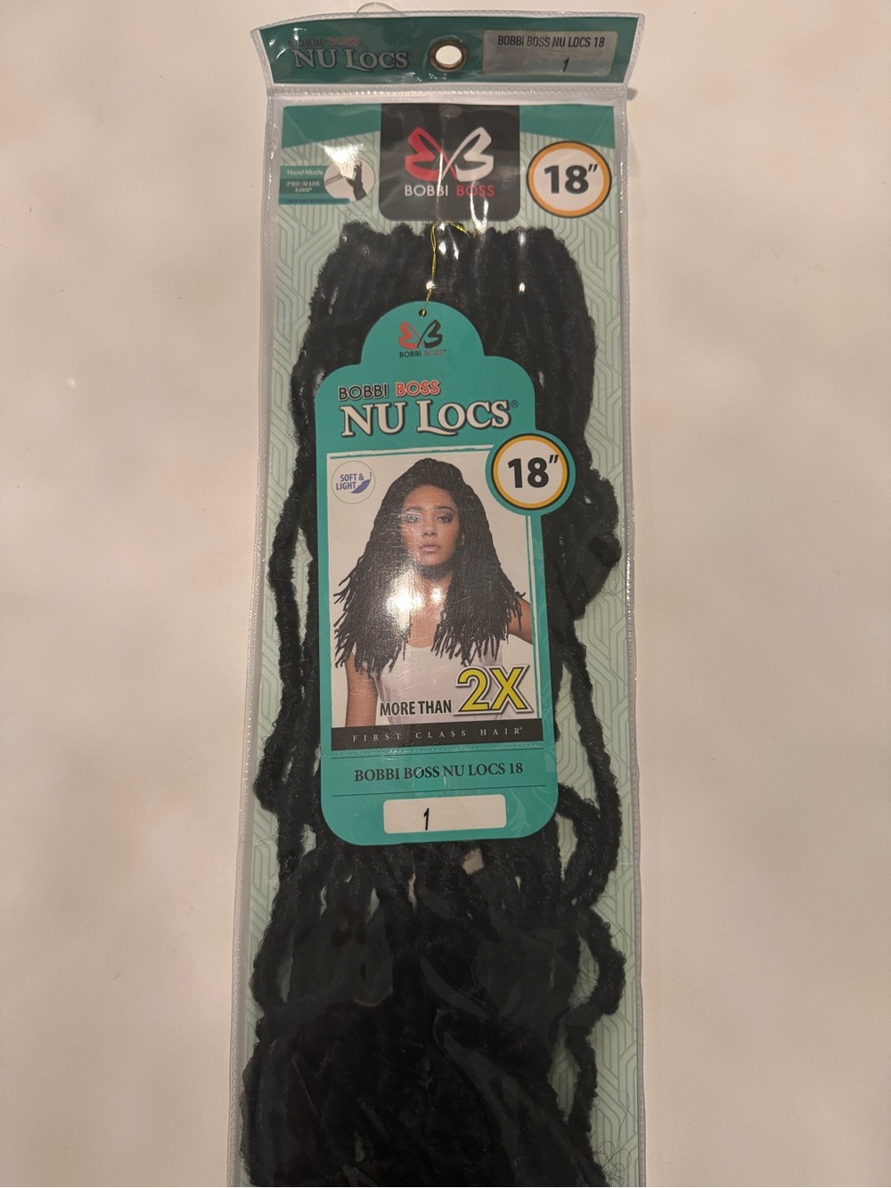 Bobbi Boss Nu Locs 18in Synthetic Crochet Dreadlocks 2X Soft & Light Color 1
